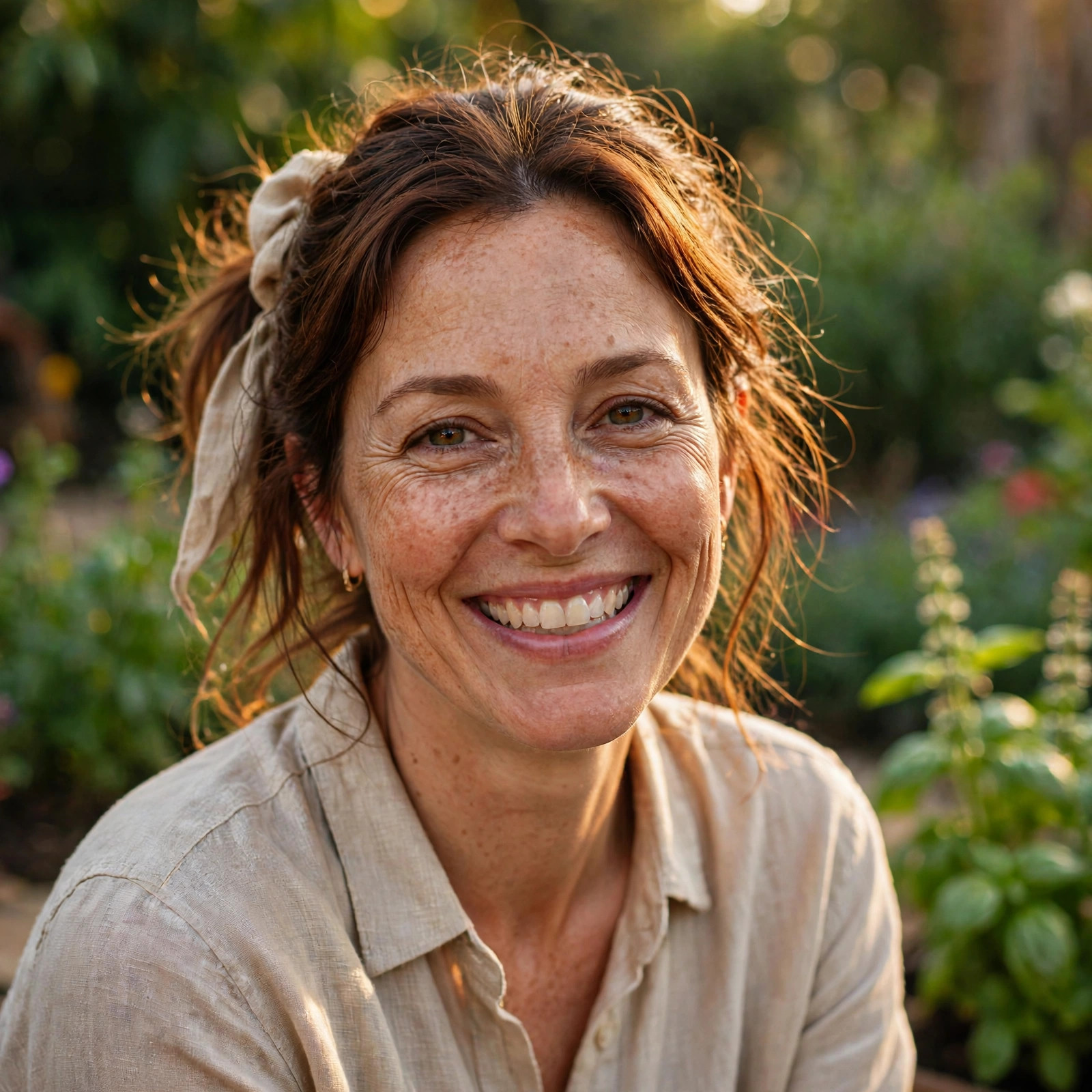 Portrait of Mara Ellison in her garden